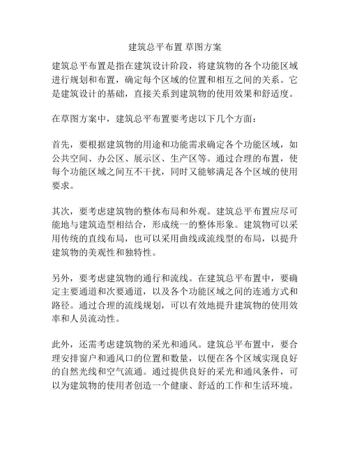 建筑总平布置 草图方案
