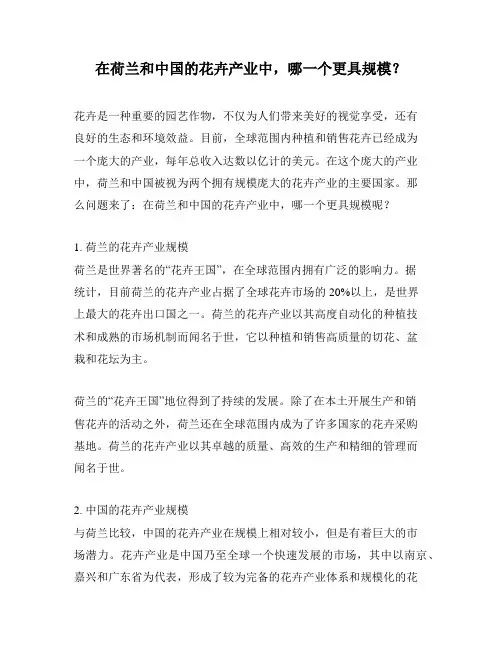 在荷兰和中国的花卉产业中,哪一个更具规模？