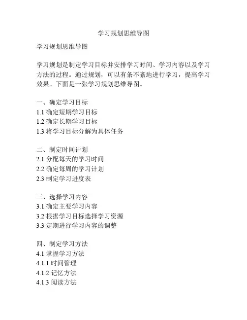 学习规划思维导图