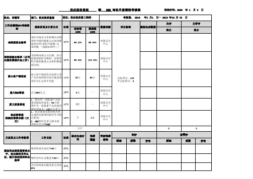 年度KPI绩效考核表(SQE)V3