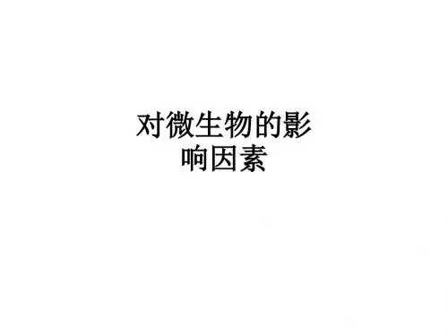 对微生物的影响因素ppt课件