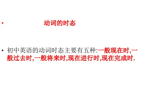 精讲初中五种时态一般现在时的,一般过去式,现在进行,现在完成时,一般将来时