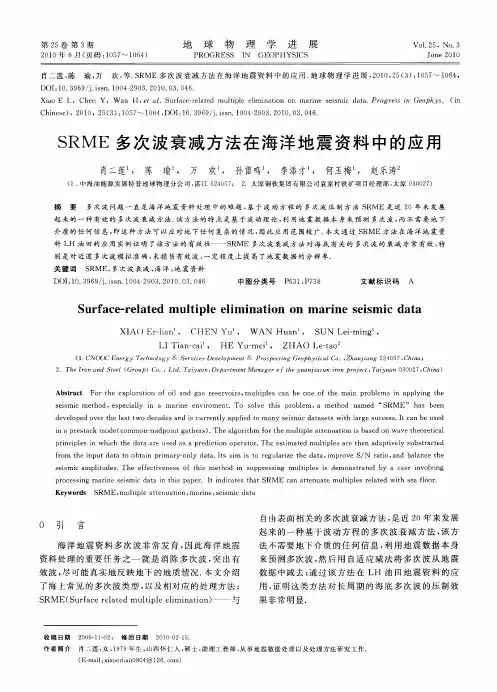 SRME多次波衰减方法在海洋地震资料中的应用