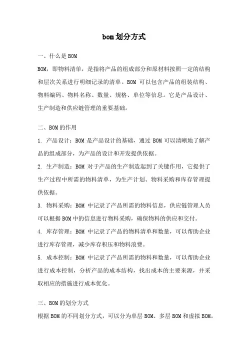 bom划分方式