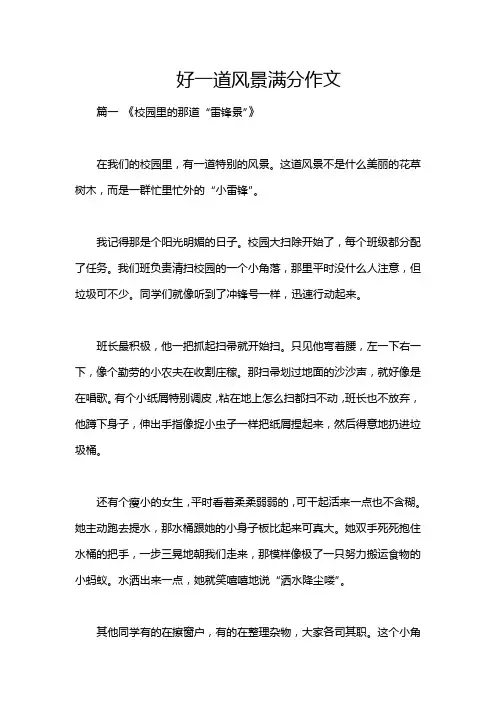 好一道风景满分作文