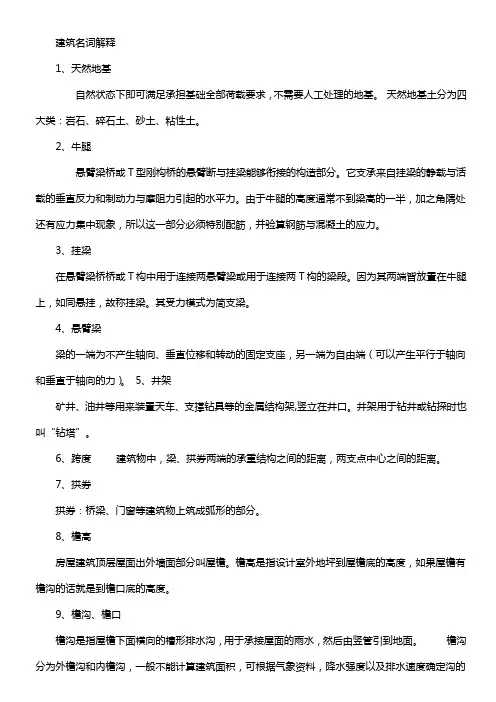 最全建筑名词解释-汇总word格式