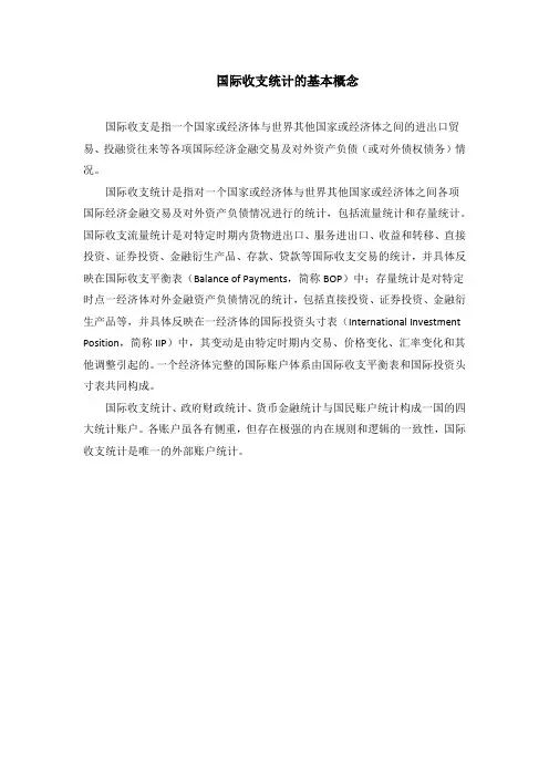 国际收支统计的基本概念