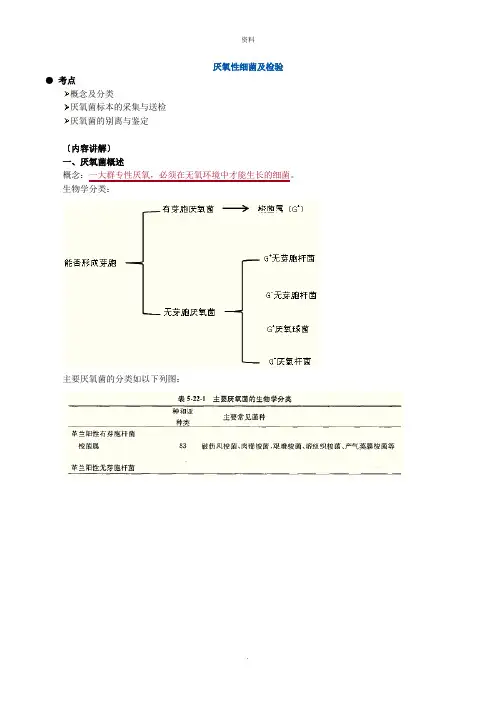 厌氧性细菌及检验