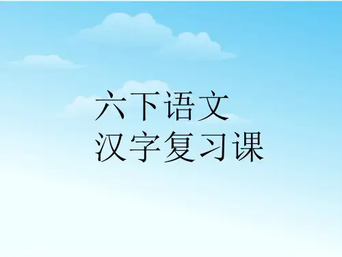 六年级语文下册汉字复习课件(共17张PPT)