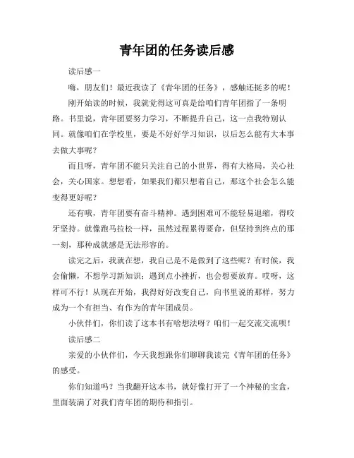 青年团的任务读后感