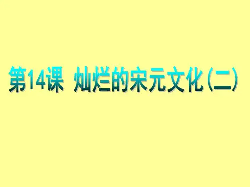 灿烂的宋元文化(二)2PPT课件