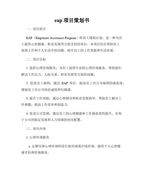 eap项目策划书