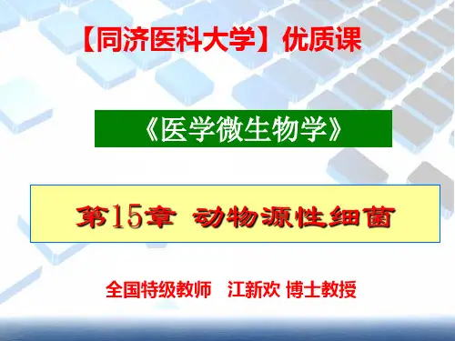 【同济医科大学】优质课《医学微生物学》第15章-布鲁菌、炭疽芽胞杆菌、鼠疫耶尔森菌的致病性和防治原则