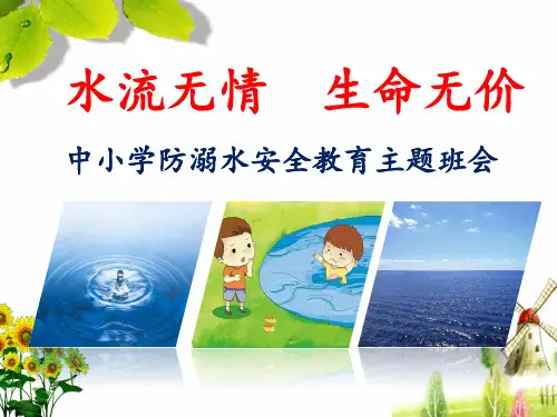 开学第一课中小学防溺水《水流无情  生命无价》安全教育主题班会PPT