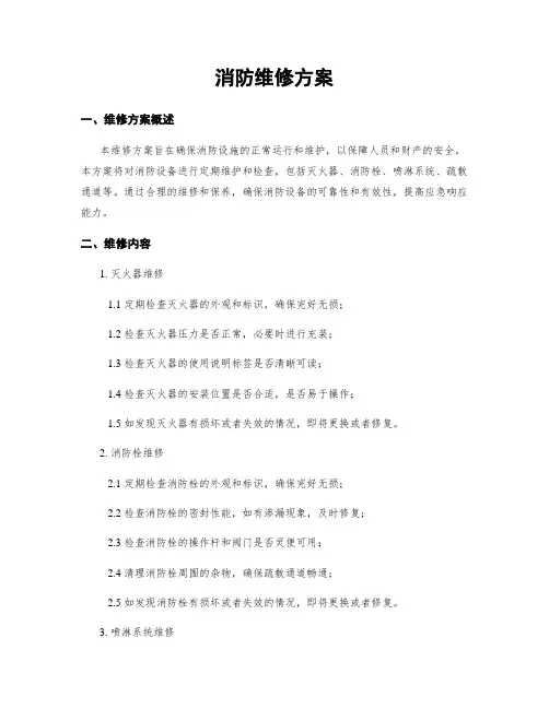 消防维修方案