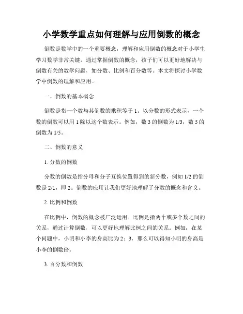 小学数学重点如何理解与应用倒数的概念