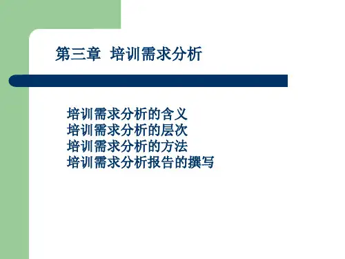 员工培训与发展课件第三章培训需求分析