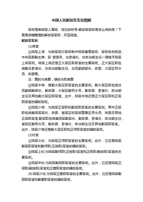 中国人民解放军军衔图解