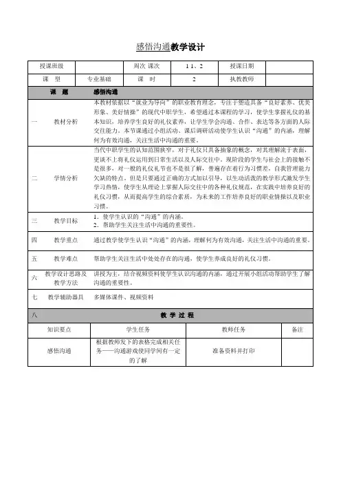 第一章 感悟沟通