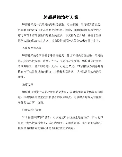 肺部感染治疗方案