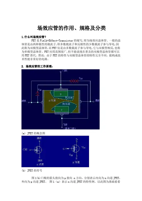场效应管的作用、规格及分类