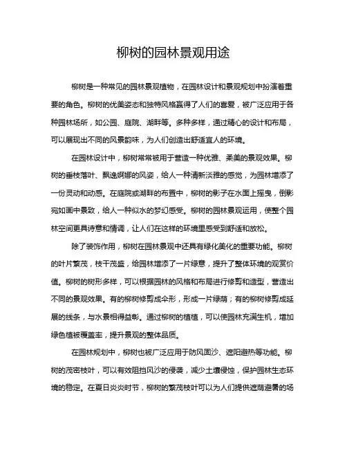 柳树的园林景观用途