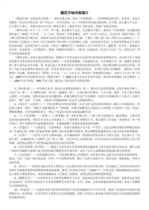 朝花夕拾内容简介