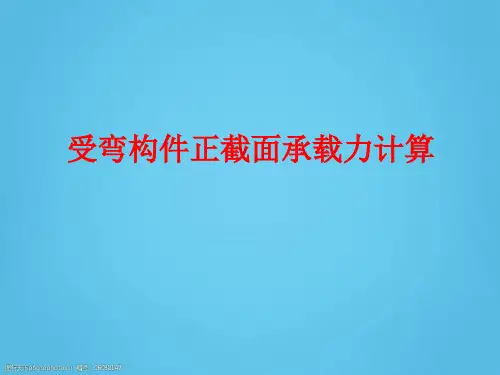 水工钢筋混凝土结构受弯正截面承载力计算PPT