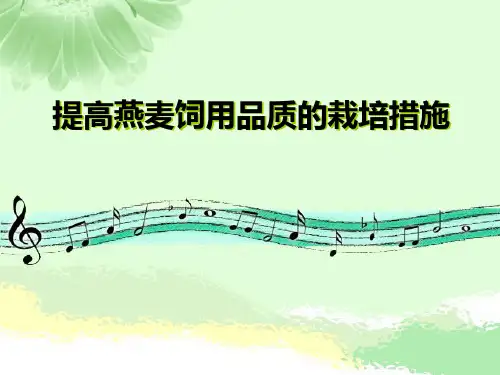 燕麦的栽培技术