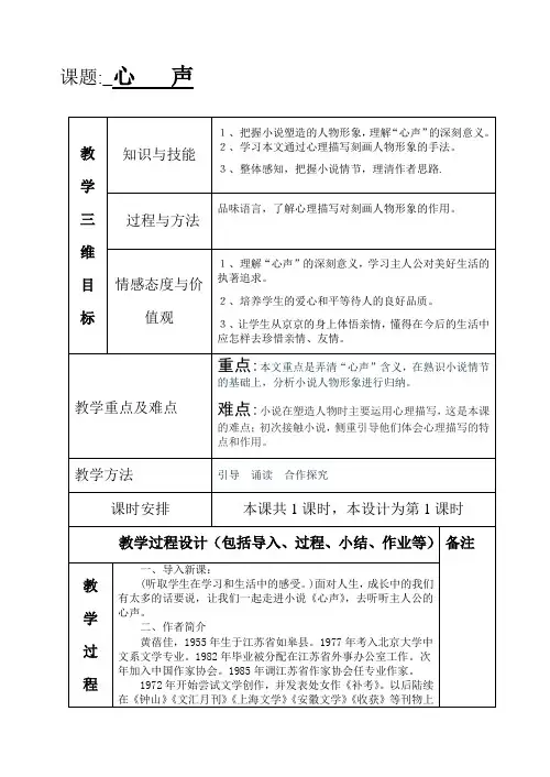 心声