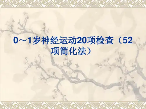 20项神经运动检查