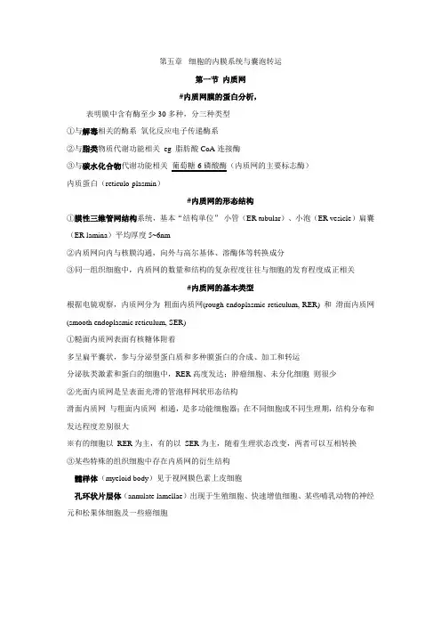 细胞生物学之笔记--第5章讲解