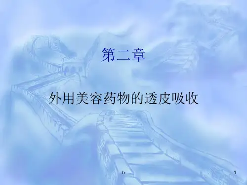 外用美容药物学的透皮吸收及其药代动力学  PowerPoint Presenta