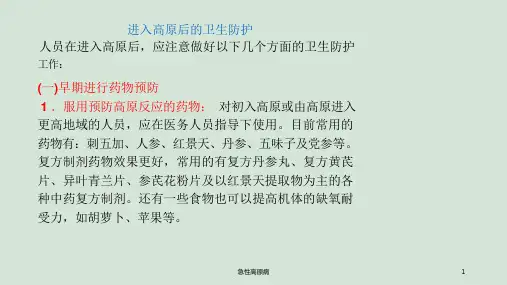 急性高原病ppt课件
