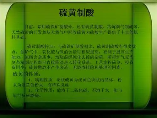 硫黄制硫酸