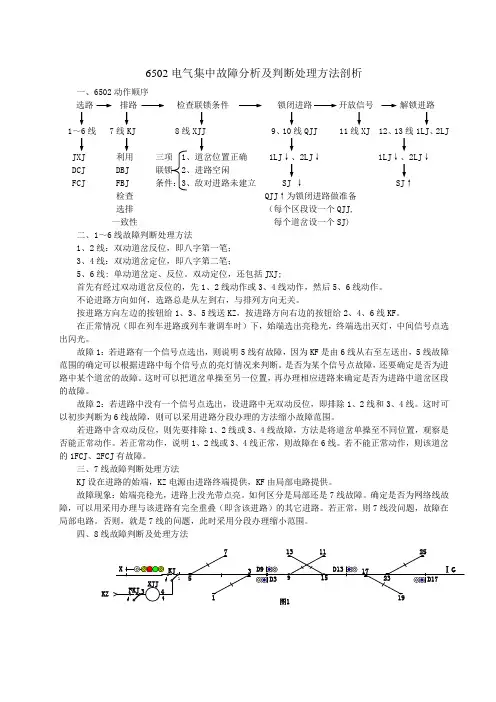 6502故障分析及处理