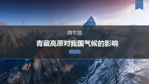 2024届高考二轮复习微专题课件++青藏高原对我国气候的影响