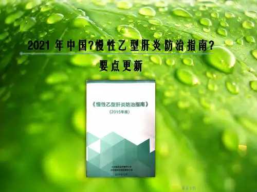 年慢性乙型肝炎防治指南解读幻灯片PPT