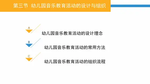 幼儿园音乐教育活动的设计与组织  PPT课件