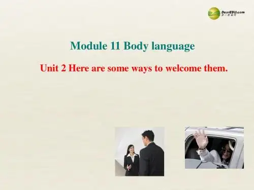 七年级英语下册 Module 11 Body language Unit 2 Here are so
