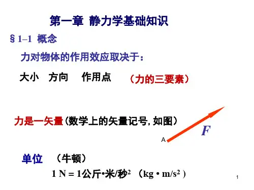工程力学第一章 静力学基础知识 1