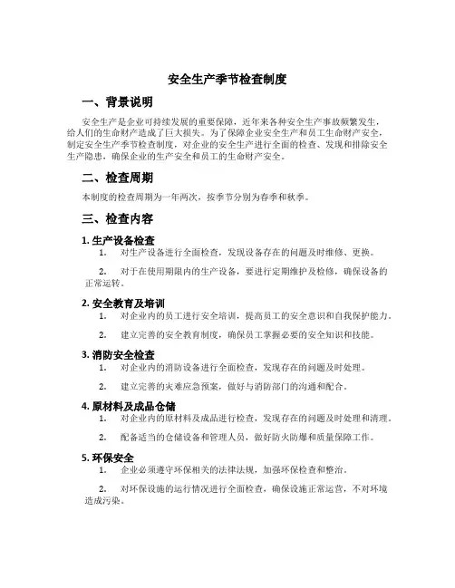 安全生产季节检查制度[4]