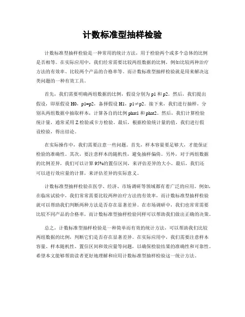 计数标准型抽样检验