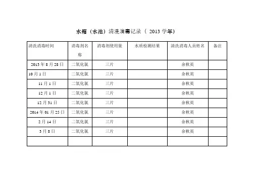 水检测记录