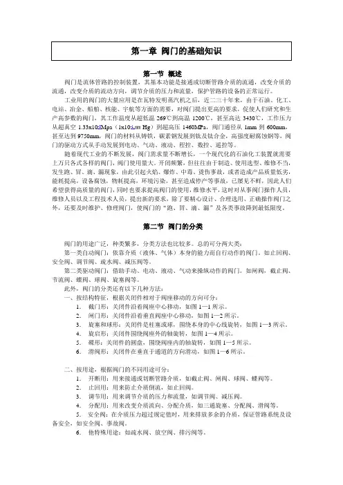 阀门的基础知识(简化版)