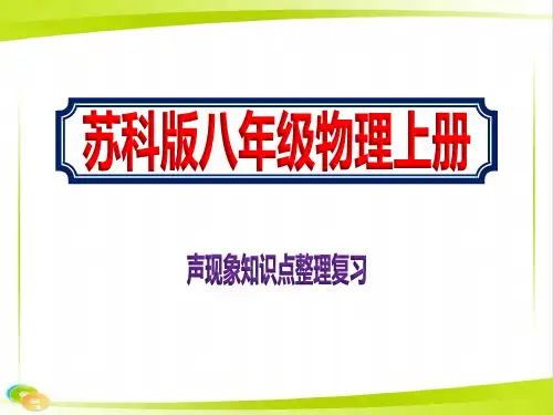 八年级上学期物理声现象知识点整理复习优质课件苏科版ppt
