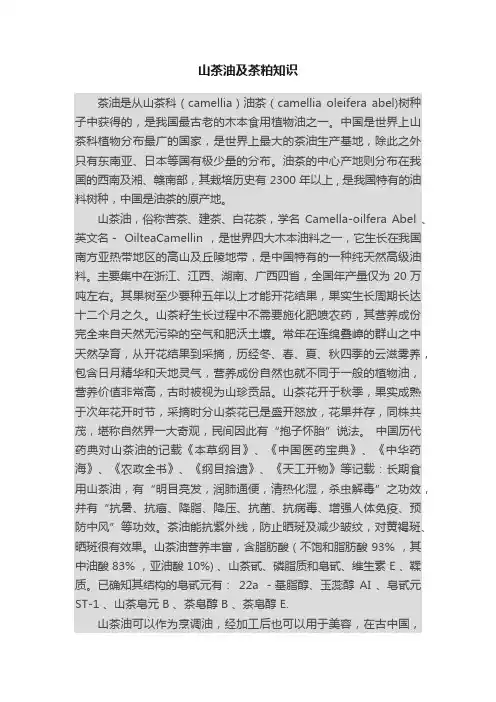山茶油及茶粕知识