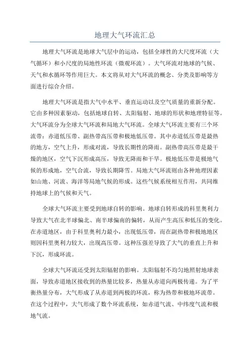地理大气环流汇总