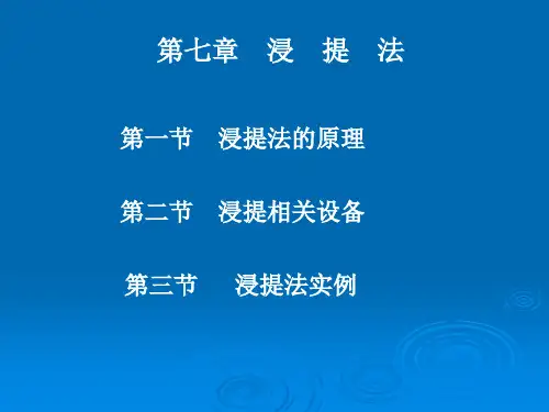 浸提法PPT