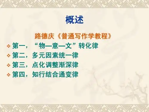 写作规律理论